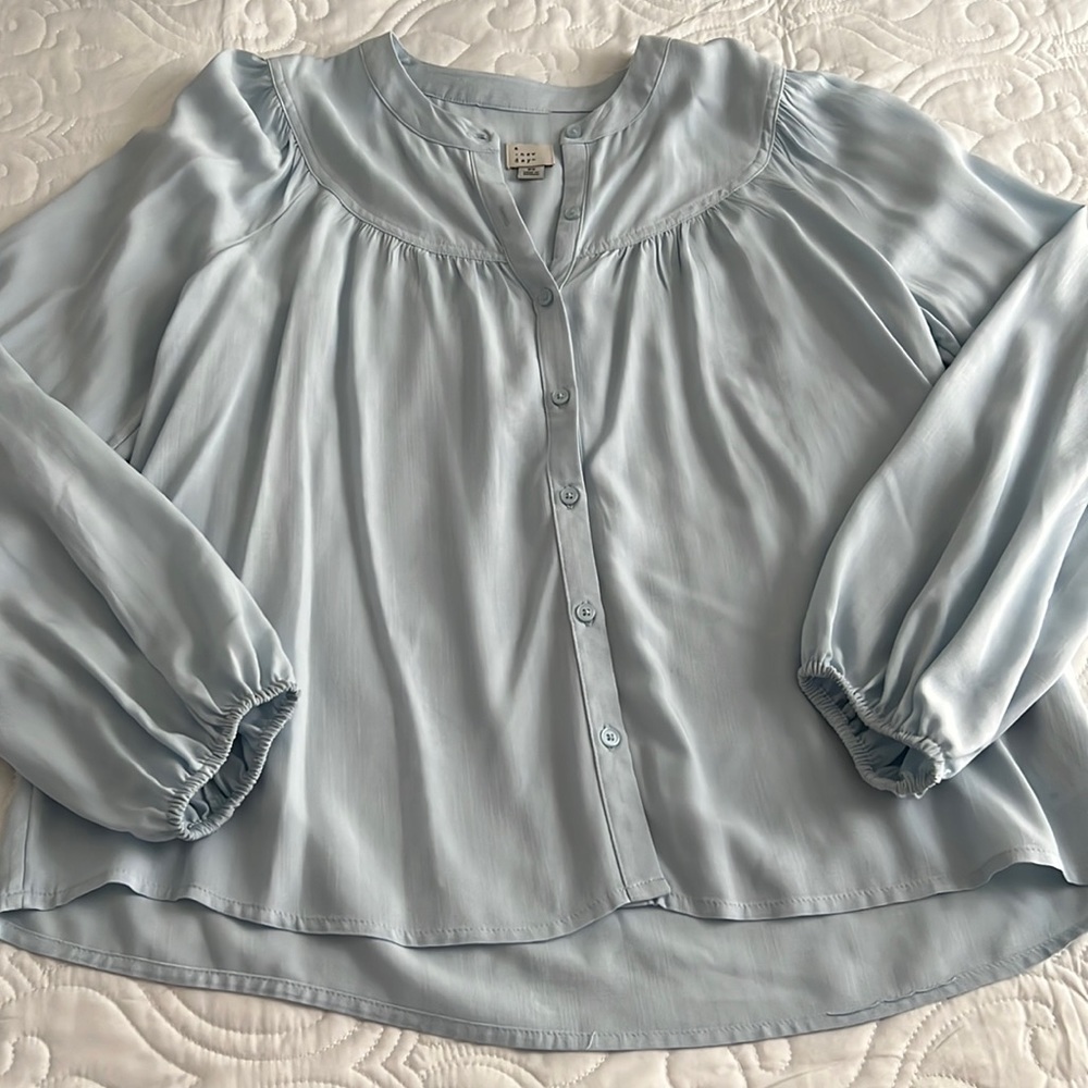 a•new•day, size XS, light blue blouse